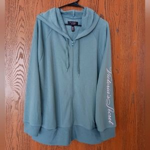 Victoria's Secret green zip up hoodie NWOT size XL